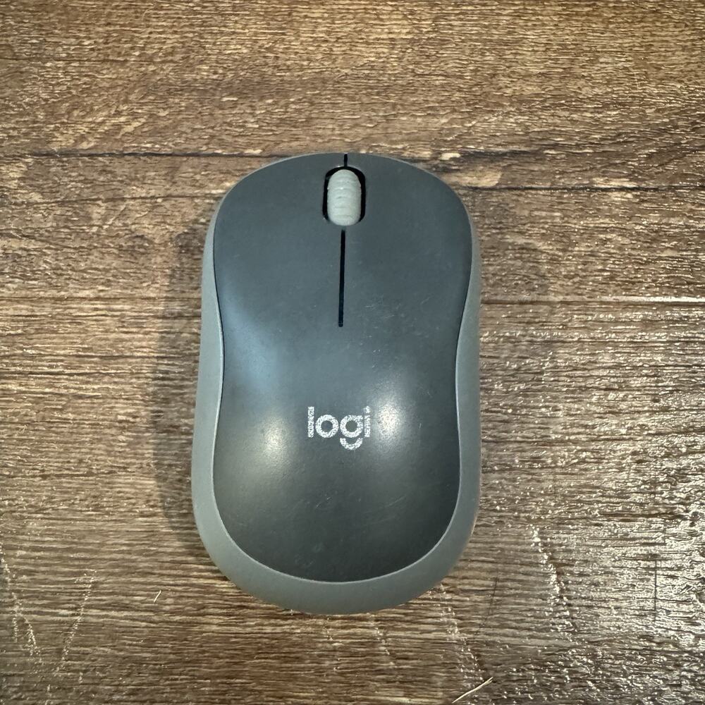Logi Wireless Mouse M185 MR0102 USB Dongle 3 Button Scroll Wheel Tested Works